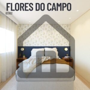 FLORES DO CAMPO (QC002)  Estilo: Retrô/Romântico  9m²