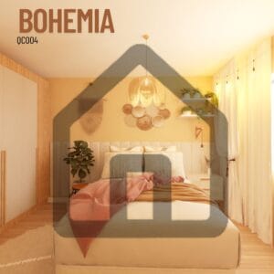 BOHEMIA (QC004)  Estilo: Boho  11,4m²